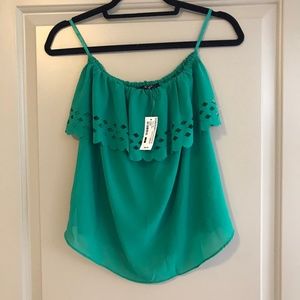 Green strapless Top